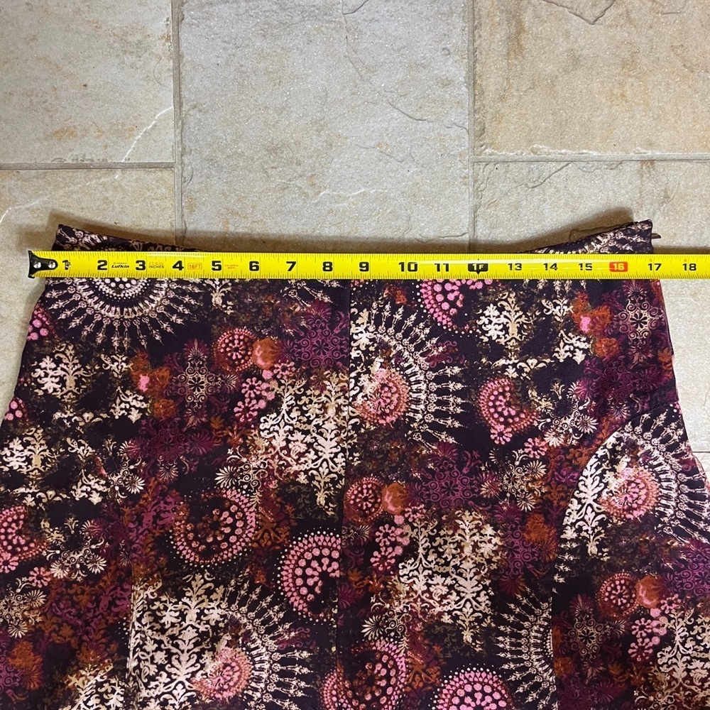 Christopher & Banks Midi Skirt 12 Y2K Fall Floral Academia Cottagecore - Picture 10 of 11